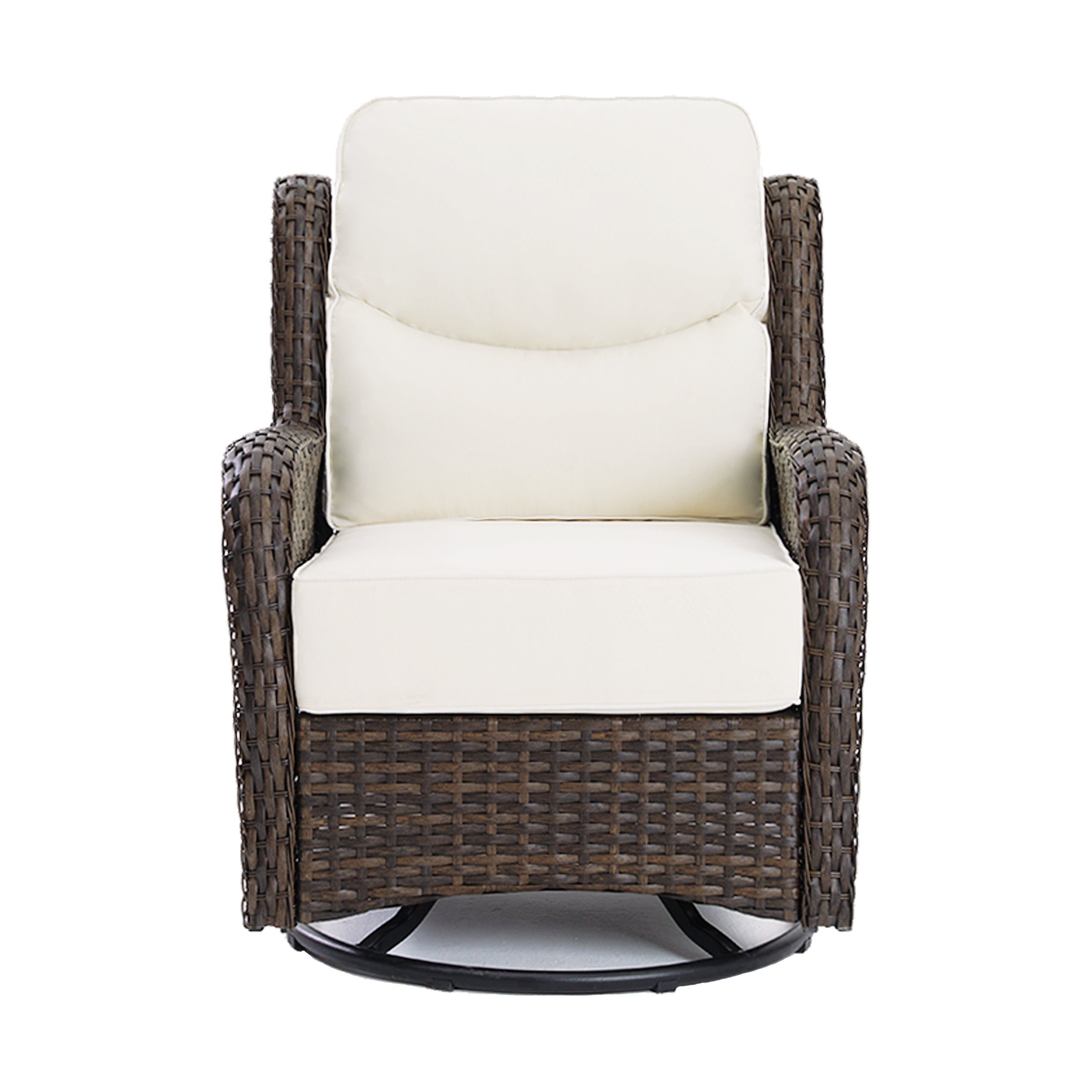 Swivel Glider White Chair V2