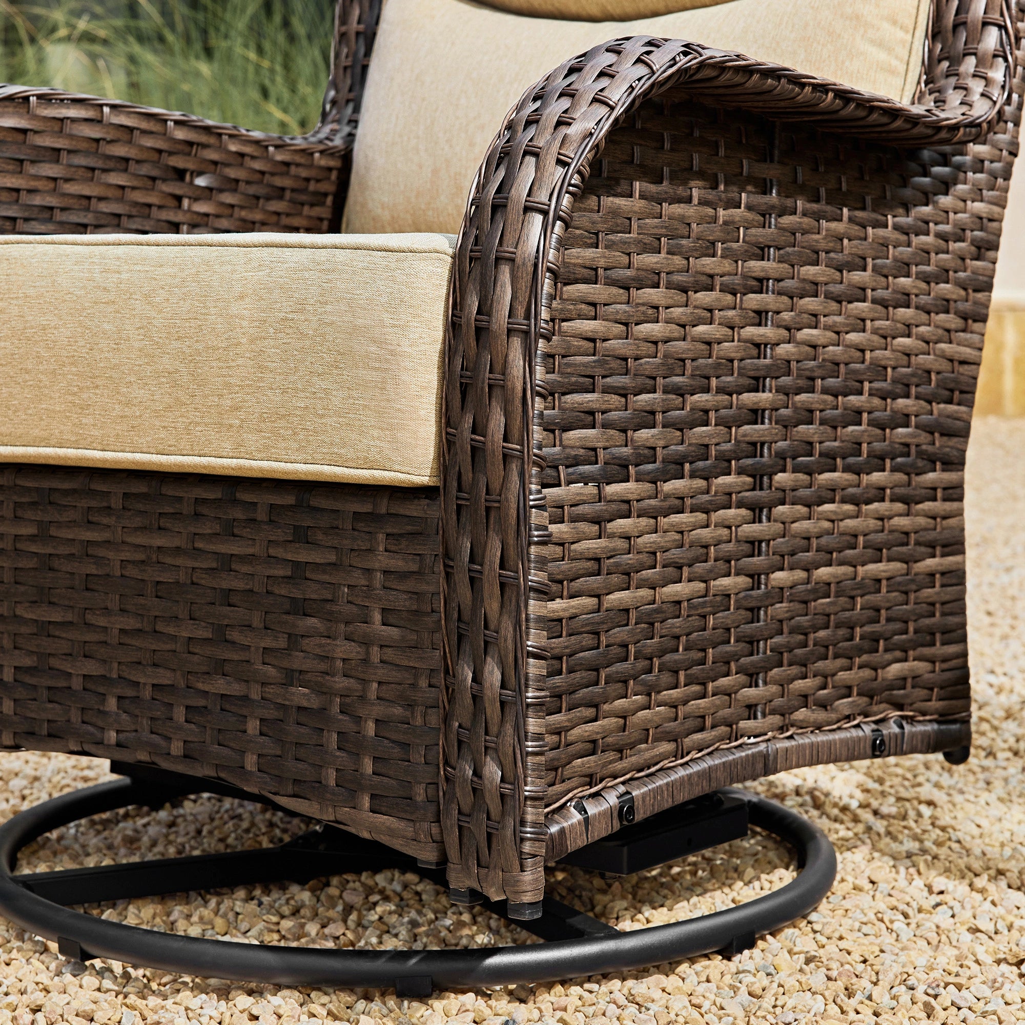 Hawthorne 5 Seater Patio Rattan Sofa Set with Swivel Chairs