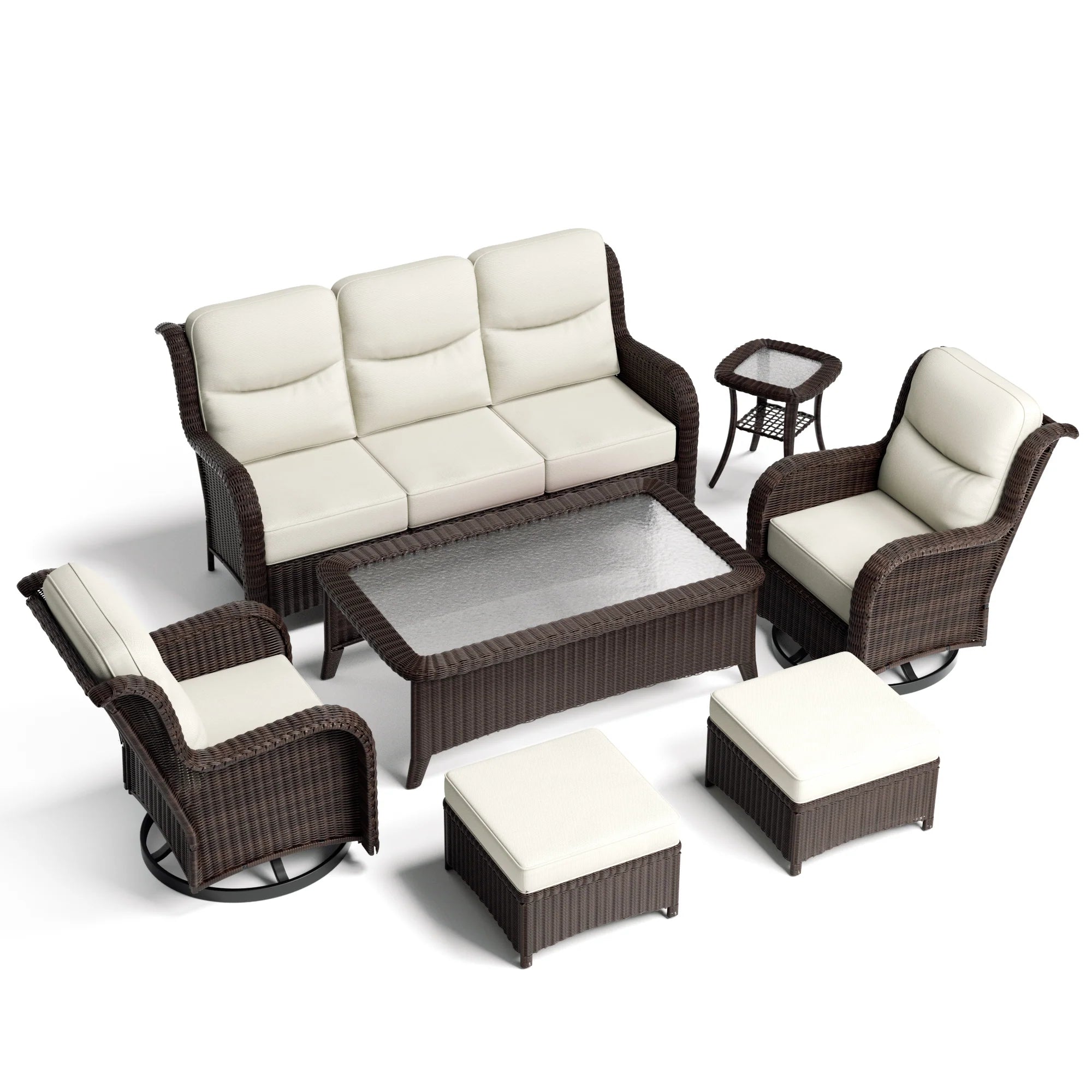 Ardenelle Patio Sofa Set With Tables