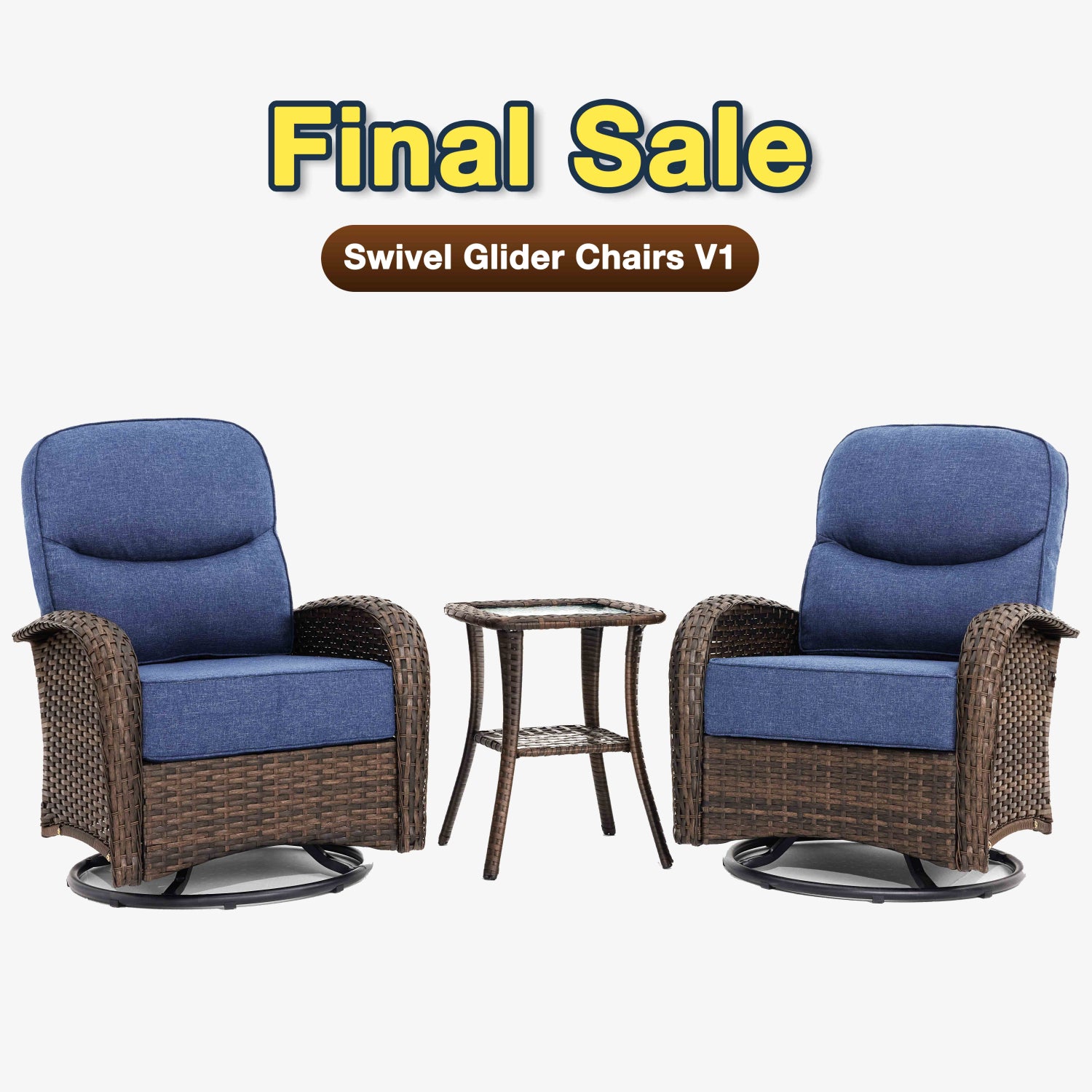 Swivel Glider Conversation Set V1