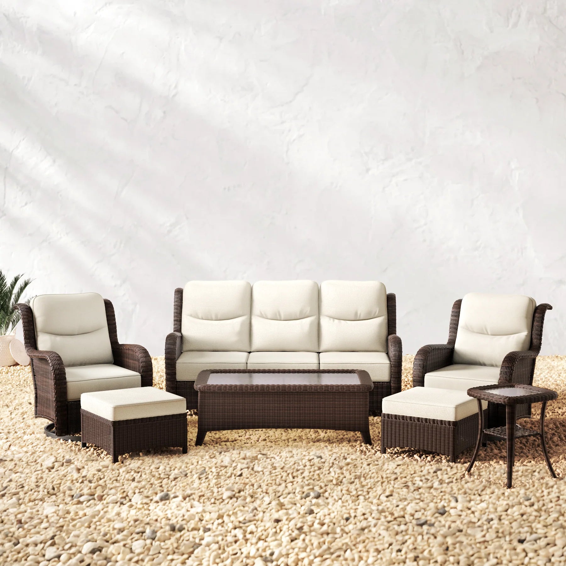 Ardenelle Patio Sofa Set With Tables