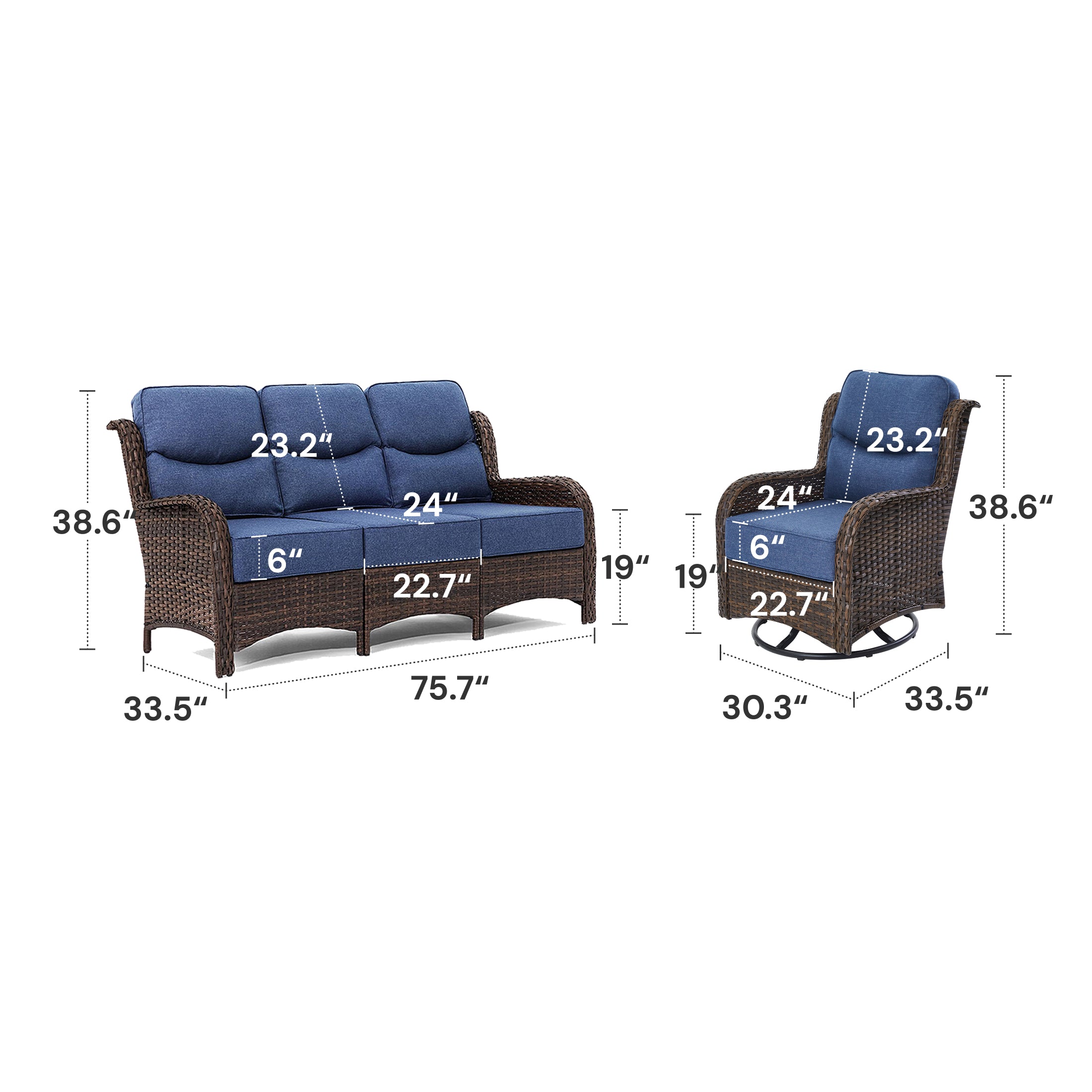 Hawthorne 4 Pieces Sofa Set With Side Table Sand
