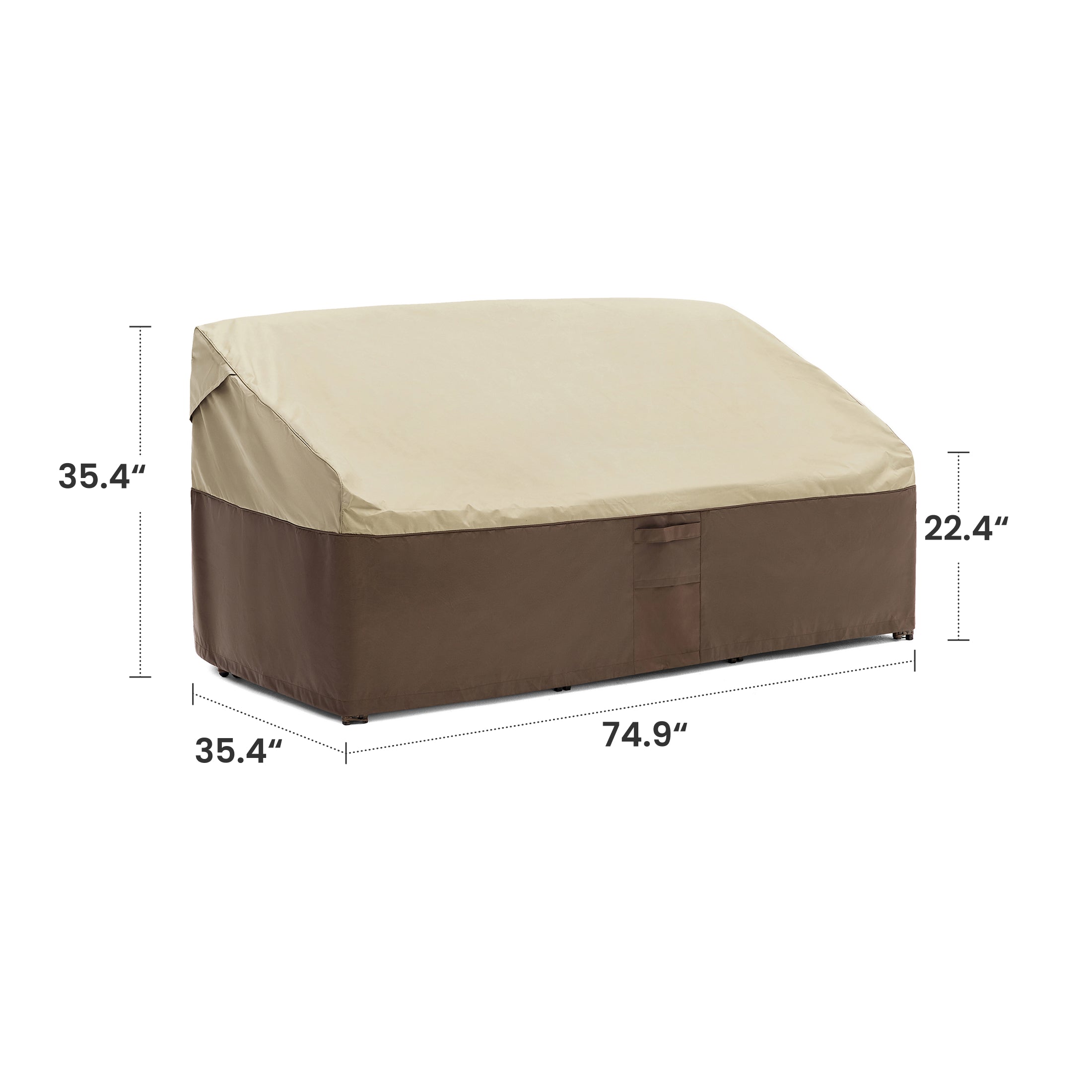 All-Weather Outdoor Cover For Patio 3-Seater Sofa