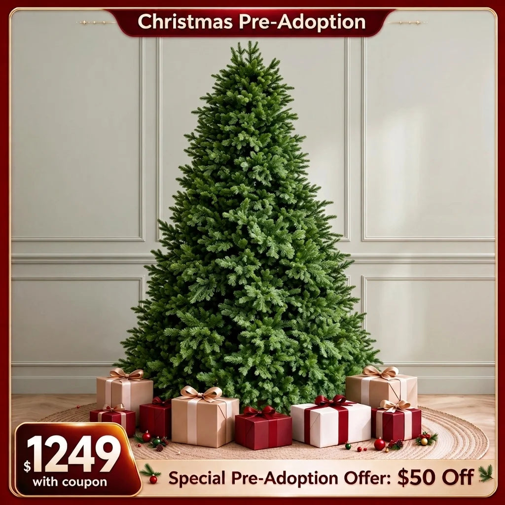 7.5 ft Pre-Lit Fraser Fir Christmas Tree Colored LED