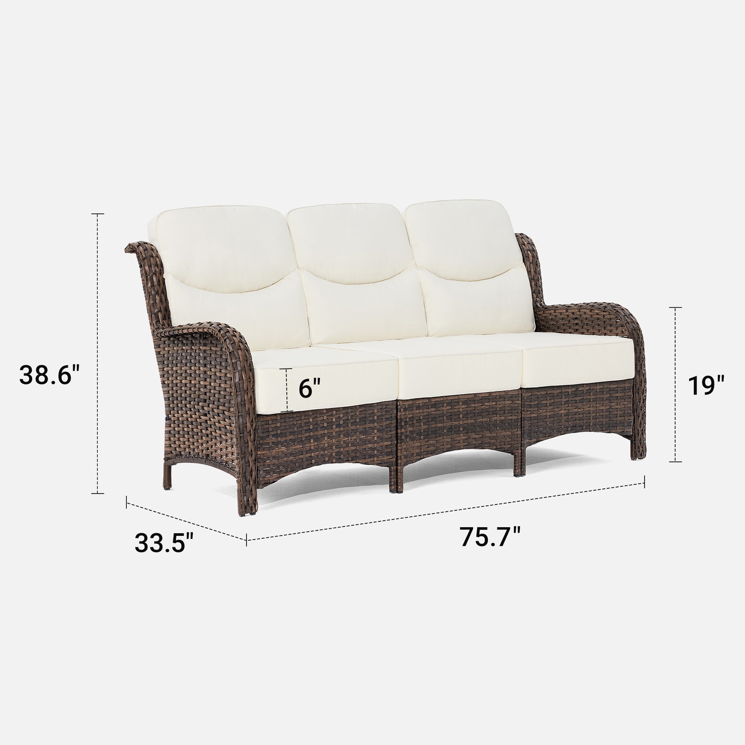 Flat Rattan Sofa