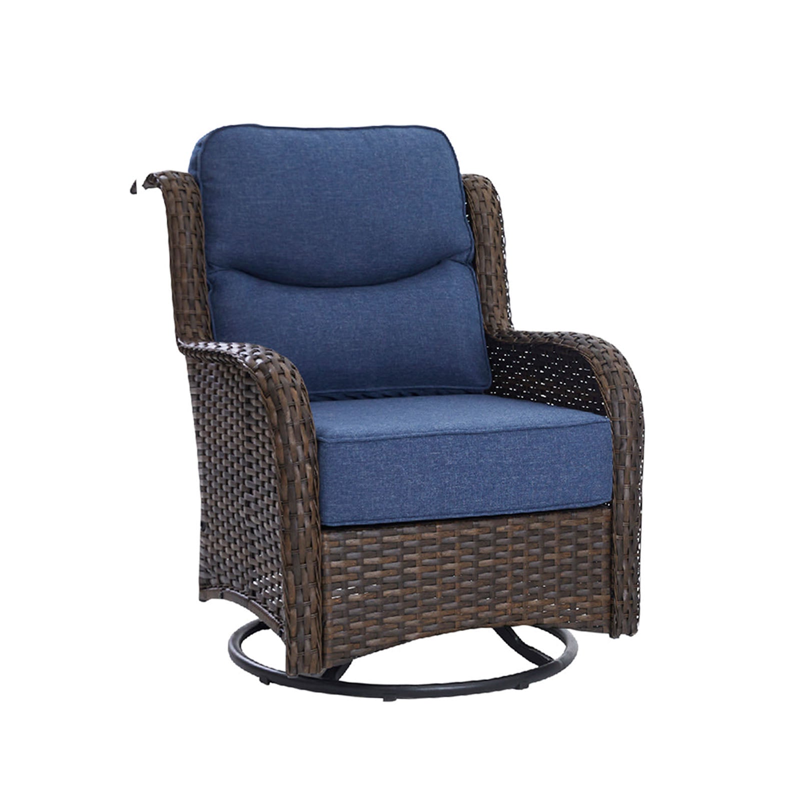 Swivel Glider Blue Chair V2