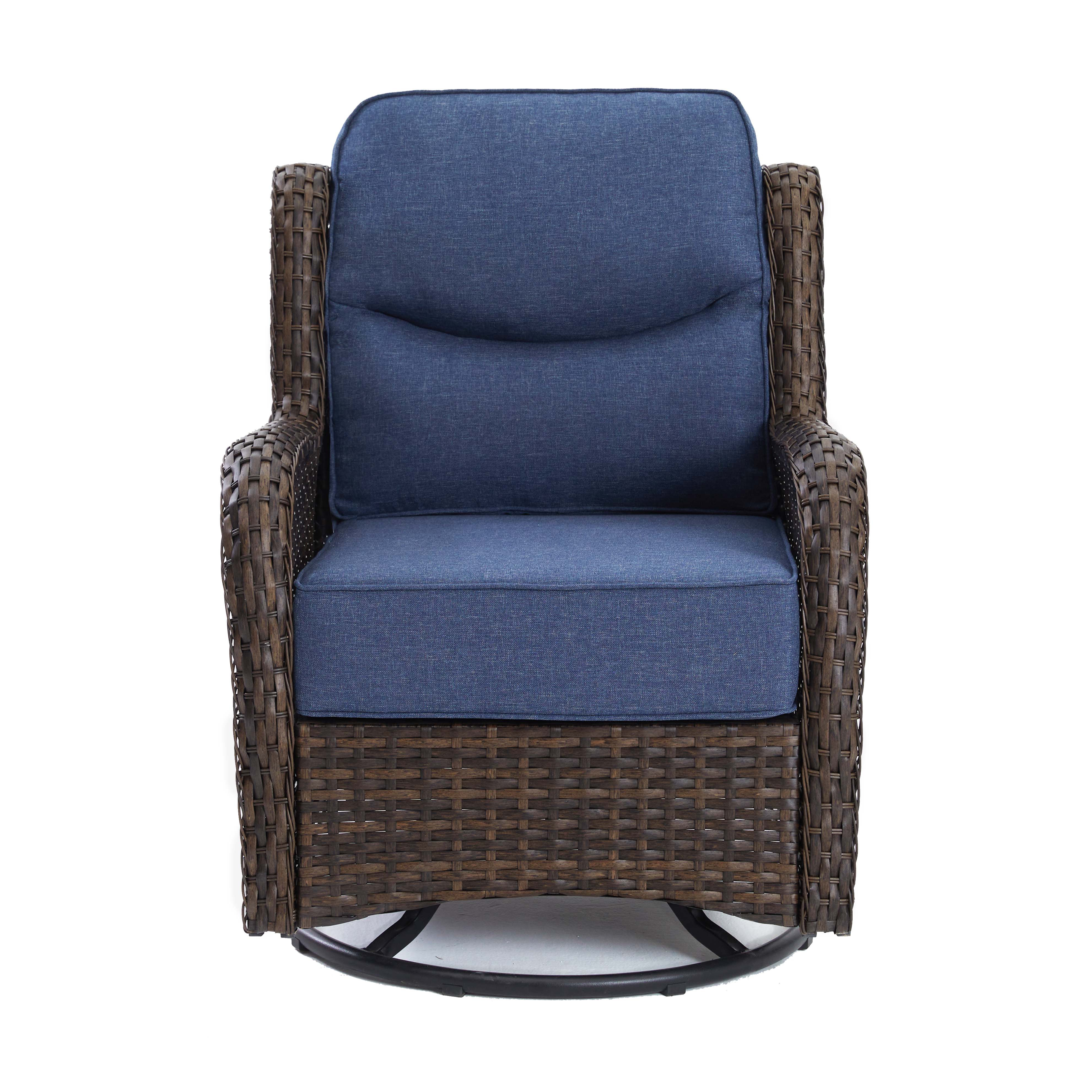 Swivel Glider Blue Chair V2