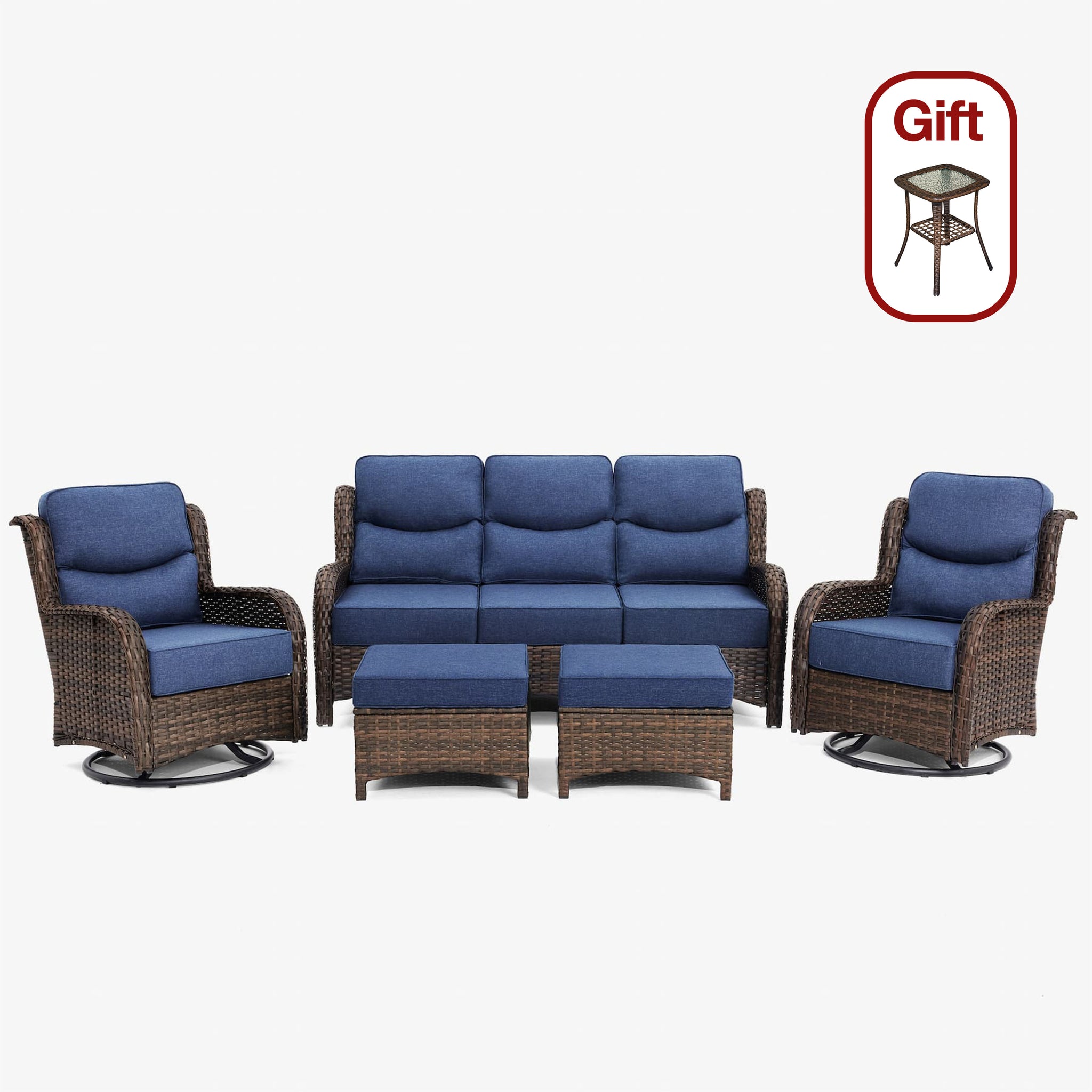 Hawthorne 5 Pieces Sofa Set (Dark Grey)